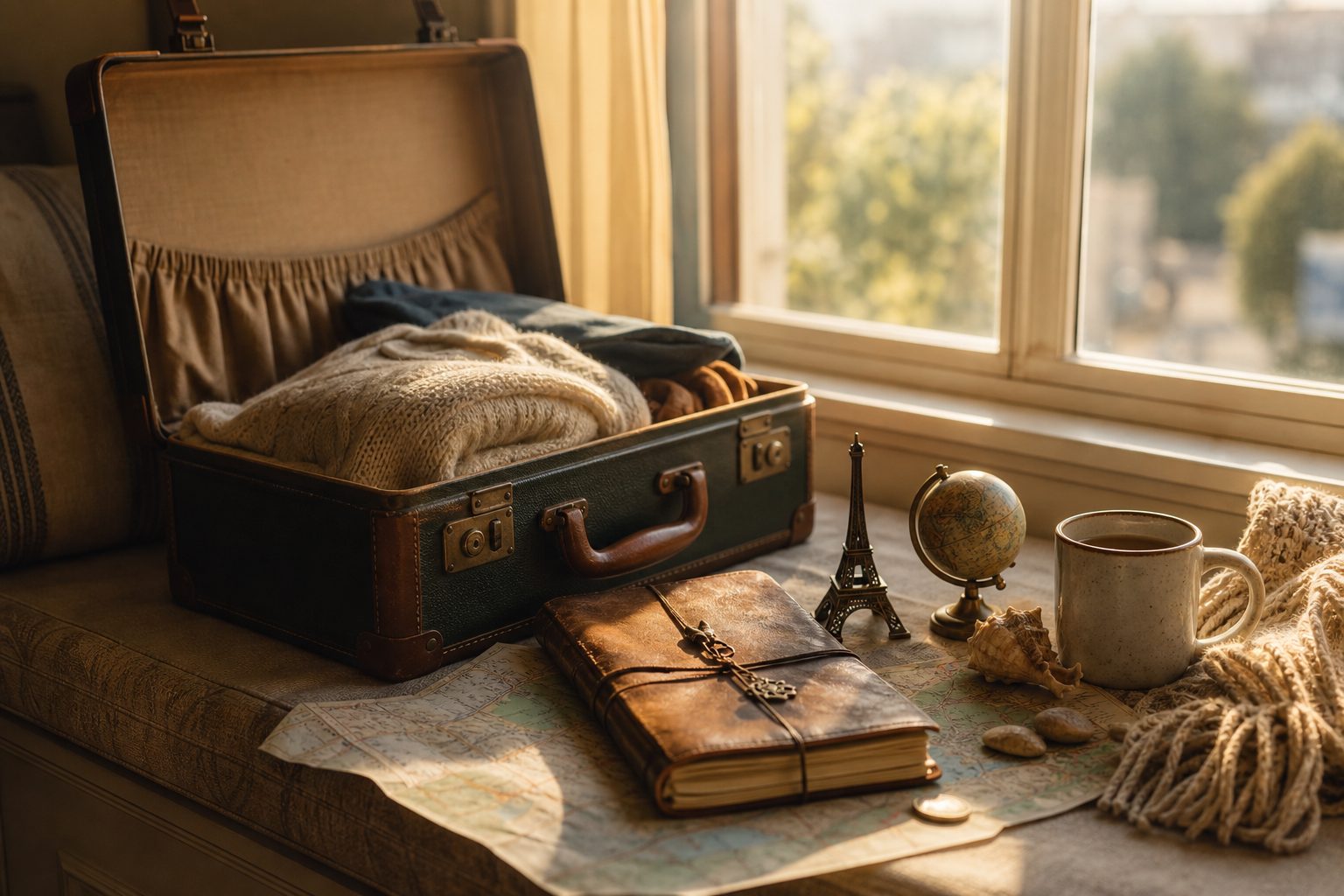 Suitcase at home